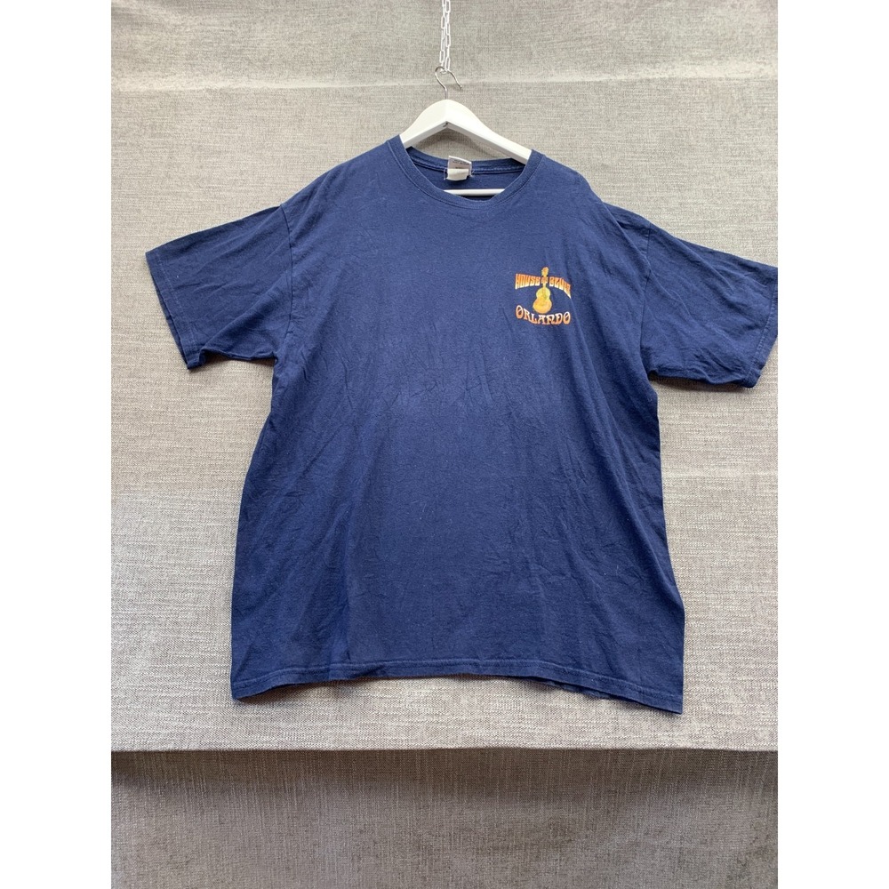 Vintage House of Blues Orlando T Shirt Mens XL Blue 90s Music Unity in Diversity